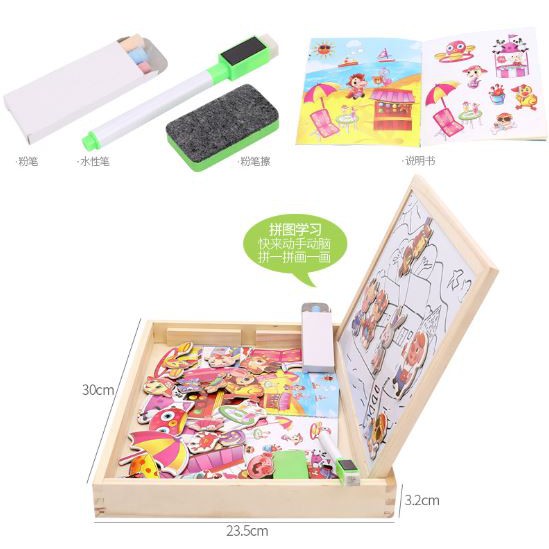 TweedyToys - Mainan Edukasi Papan Tulis Puzzle / Educational Puzzle board / Magnetic Puzzle