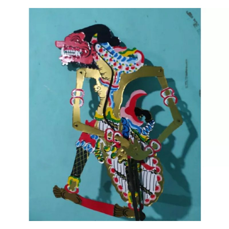 wayang kertas duplex ukuran standar pentas, Buto Cakil, tinggi -+50cm