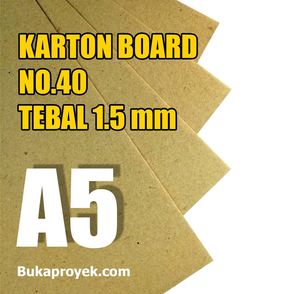 

5 Lembar Karton Board 1.5 Mm No.40 - A5