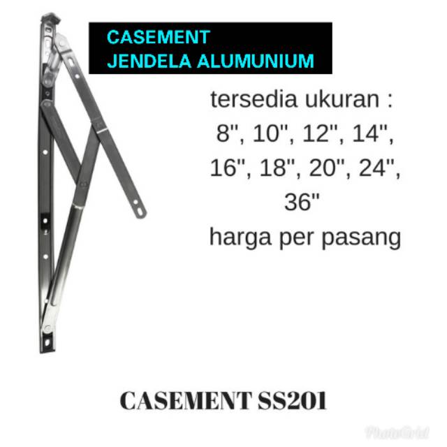 window casement 12 inch stok terbatas engsel jendela 12 inc engsel casement 12 inc engsel alumunium 12 inchi stanlis engsel jendela 30 cm stanlis