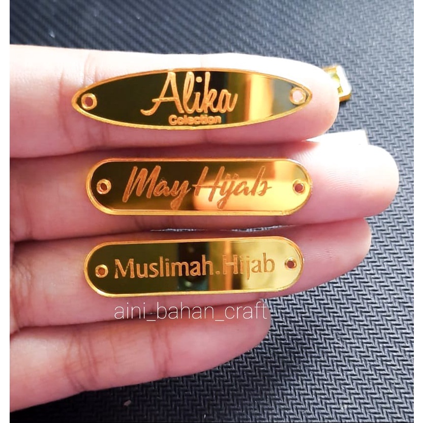 MINIM 25 PCS LABEL HIJAB / BRANDING HIJAB, BAJU, TAS BAHAN AKLIRIK