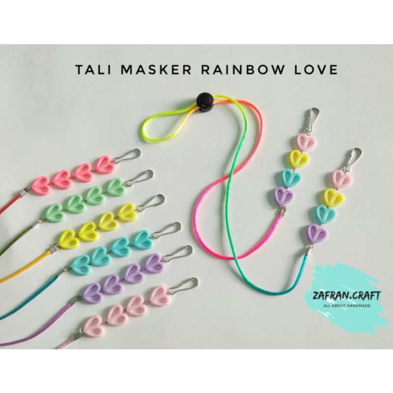 TALI MASKER RAINBOW LOVE/ PELANGI/ CINTA
