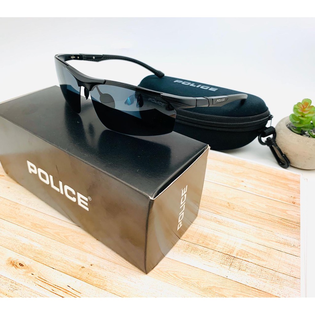 New Kacamata Pria Sangglass police 1924 polarized UV FULL BLACK