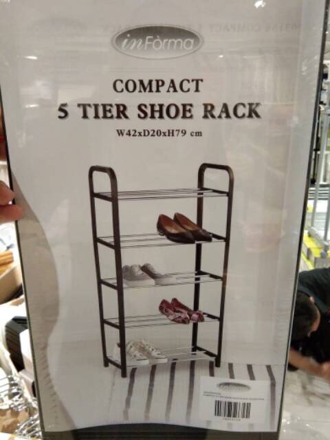 Informa Compact 5 Tier Shoes Rack Rak Tempat Penyimpanan Sandal Sepatu 5 Susun Tingkat Original Shopee Indonesia