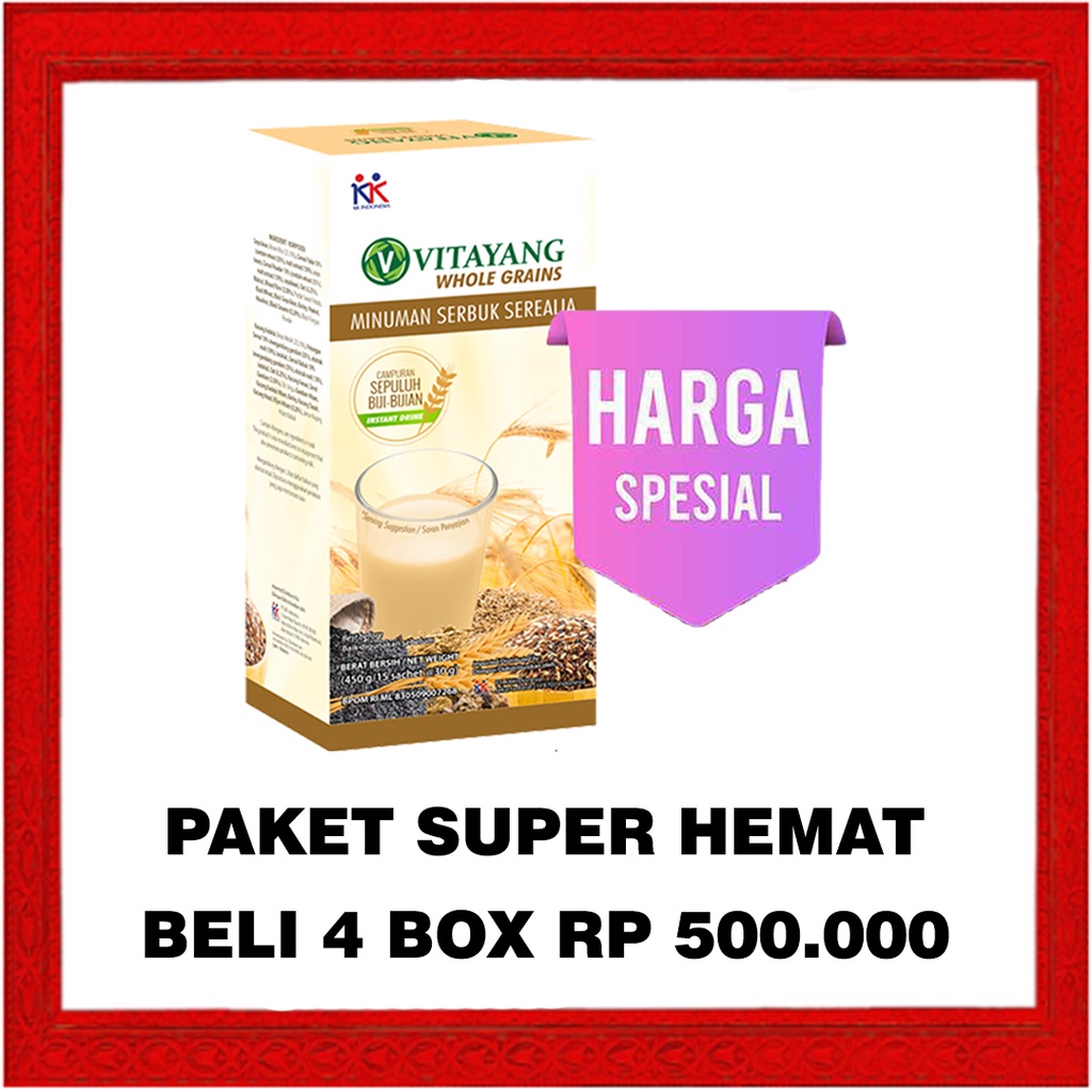 Vitayang Whole Grains Minuman Serbuk Serelia Gandum Instan Mudah Disajikan Simpel KK Indonesia
