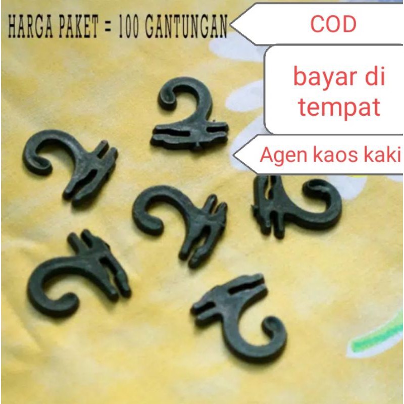 HANGER gantungan kemasan kaos kaki / isi 100 pcs