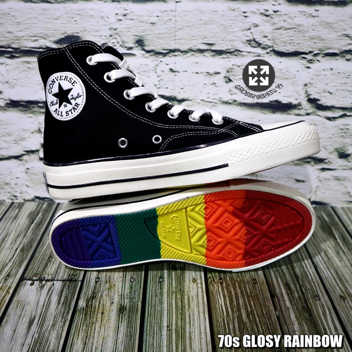 converse high tops rainbow