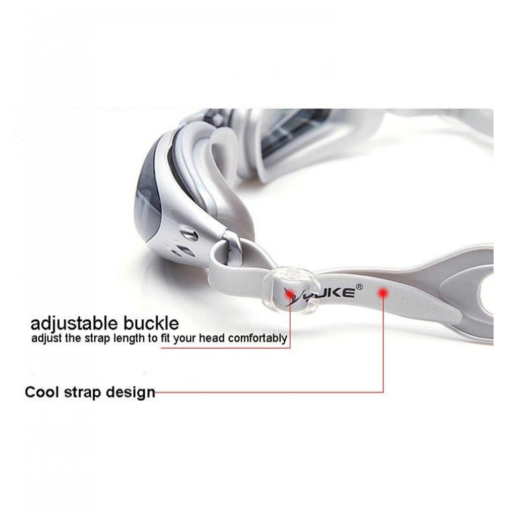 Terbaru ! Ruihe Kacamata Renang Coating Mirrored Anti Fog UV Protection - RH6100