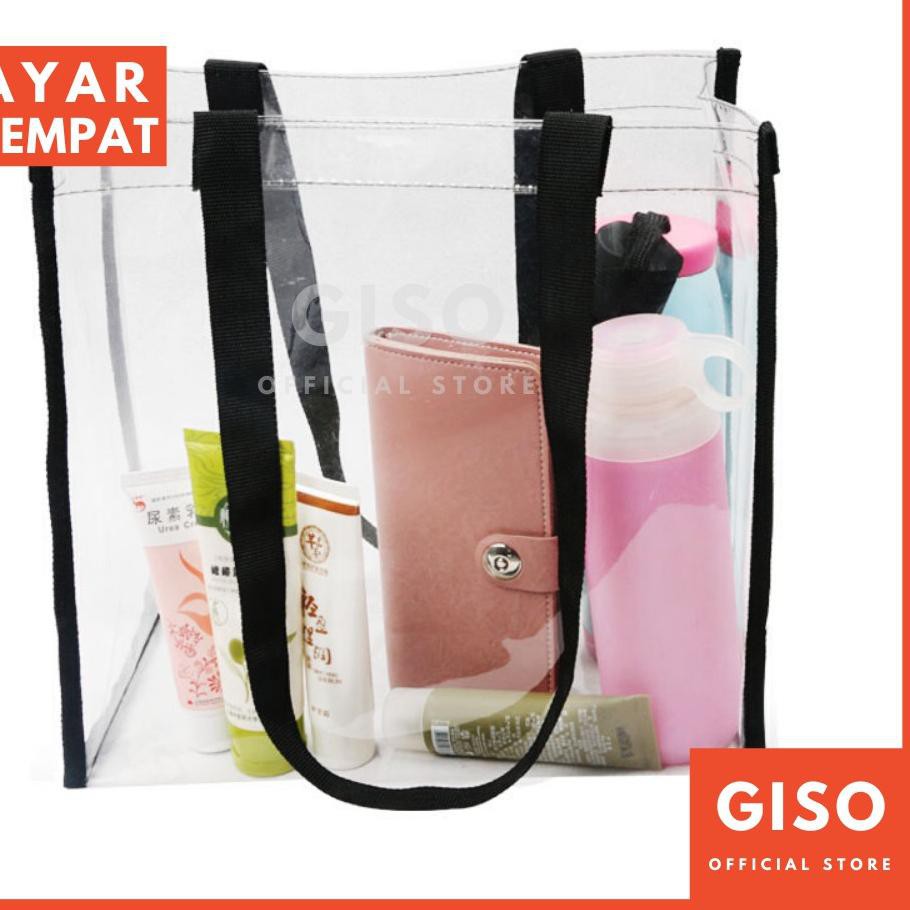 ✦ Shophe Oktober ✦ TOTE BAG TRANSPARAN BENING POLOS / TAS TOTE /  HAND BAG TRANSPARAN / TAS WANITA /