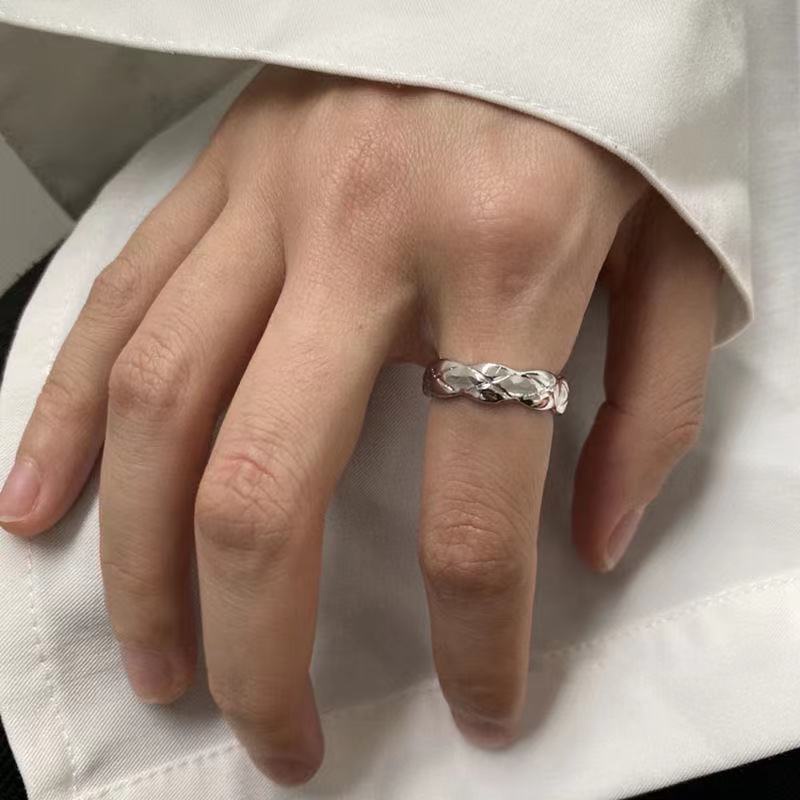 Cincin Model Terbuka Dapat Disesuaikan Gaya Retro Korea Untuk Wanita