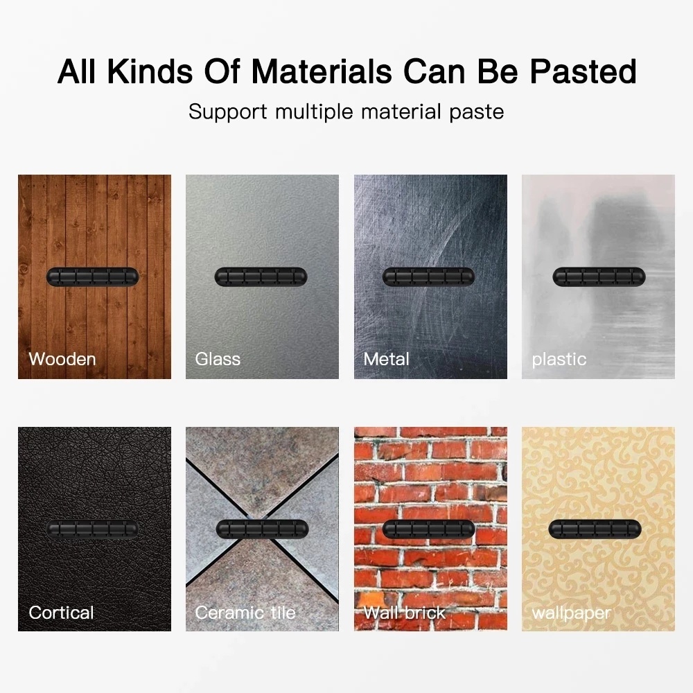 USB Cable Organizer Mouse Cable Holder/ Black Silicone Sorting Clip