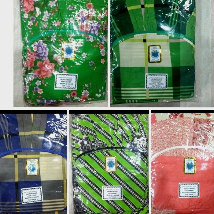 Sprei Batik Katun Berkualitas Merk Saputra Size King 180 x 200