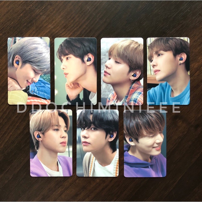[READY STOCK] OFFICIAL BTS SAMSUNG GALAXY BUDS PC Photocard RM SEOKJIN YOONGI HOSEOK JIMIN V JK