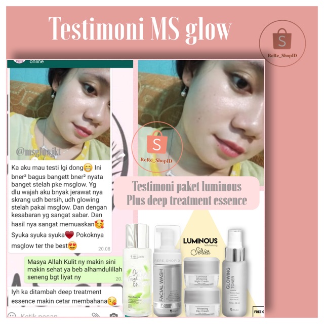 Ms Glow Deep Treatment Essence Menghilangkan Bekas Luka Wajah Shopee Indonesia