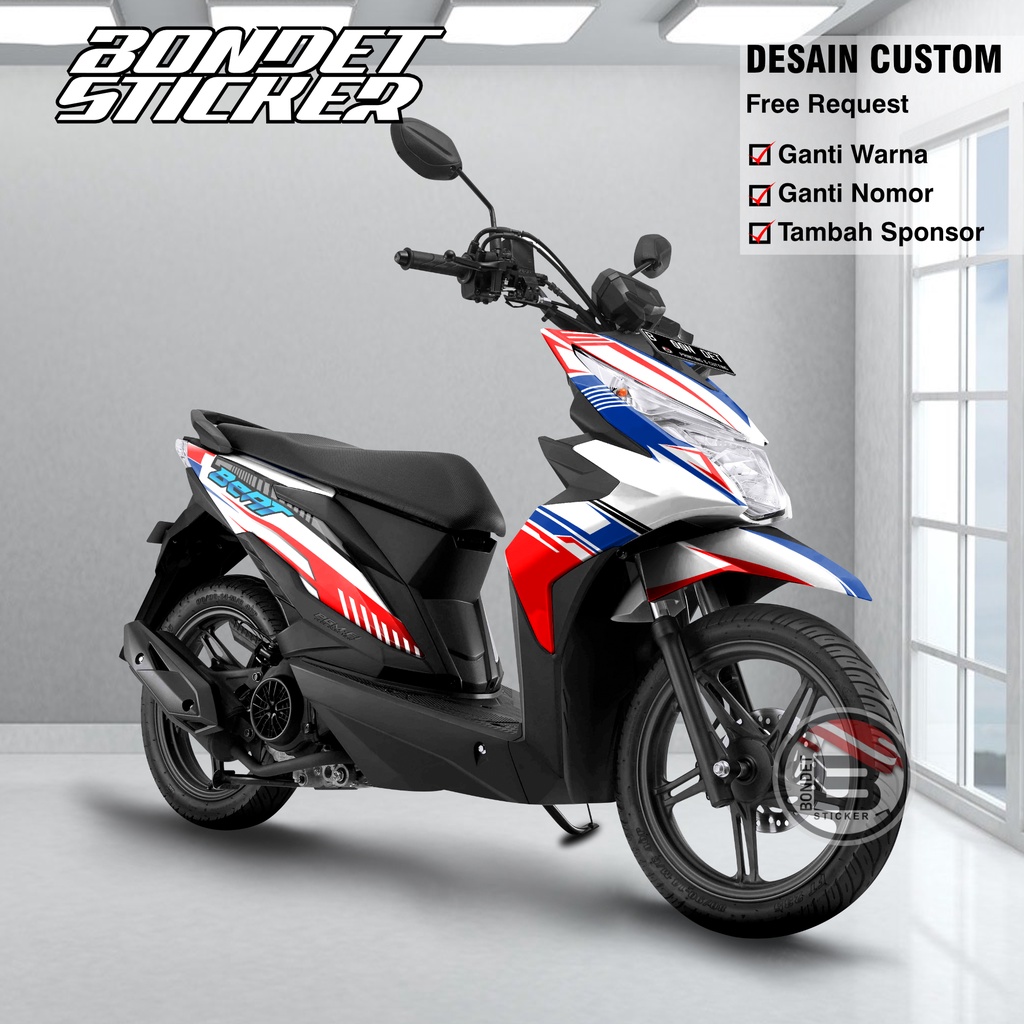 Honda Decal Beat Street  2018 Full Body Stiker Beat Street 2018 Racing Variasi Sticker Dekal