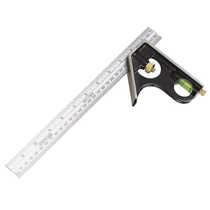 

Penggaris SiKu Waterpass Kombinasi Bisa digeser 12 inch 30 cm