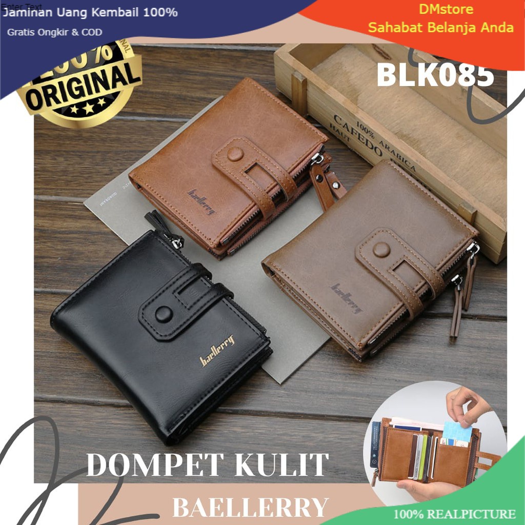 BLK085 DOMPET BAELLERRY LIPAT PENDEK KULIT KARTU PRIA WANITA MURAH ORIGINAL IMPORT BAELERRY BALLERY
