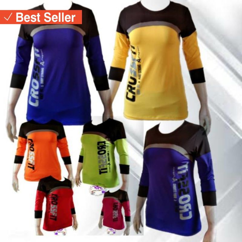 KAOS WANITA SEXY SHIRT SIZE XS S M L XL XXL / Baju senam sporty Baju senam zumba kaos
