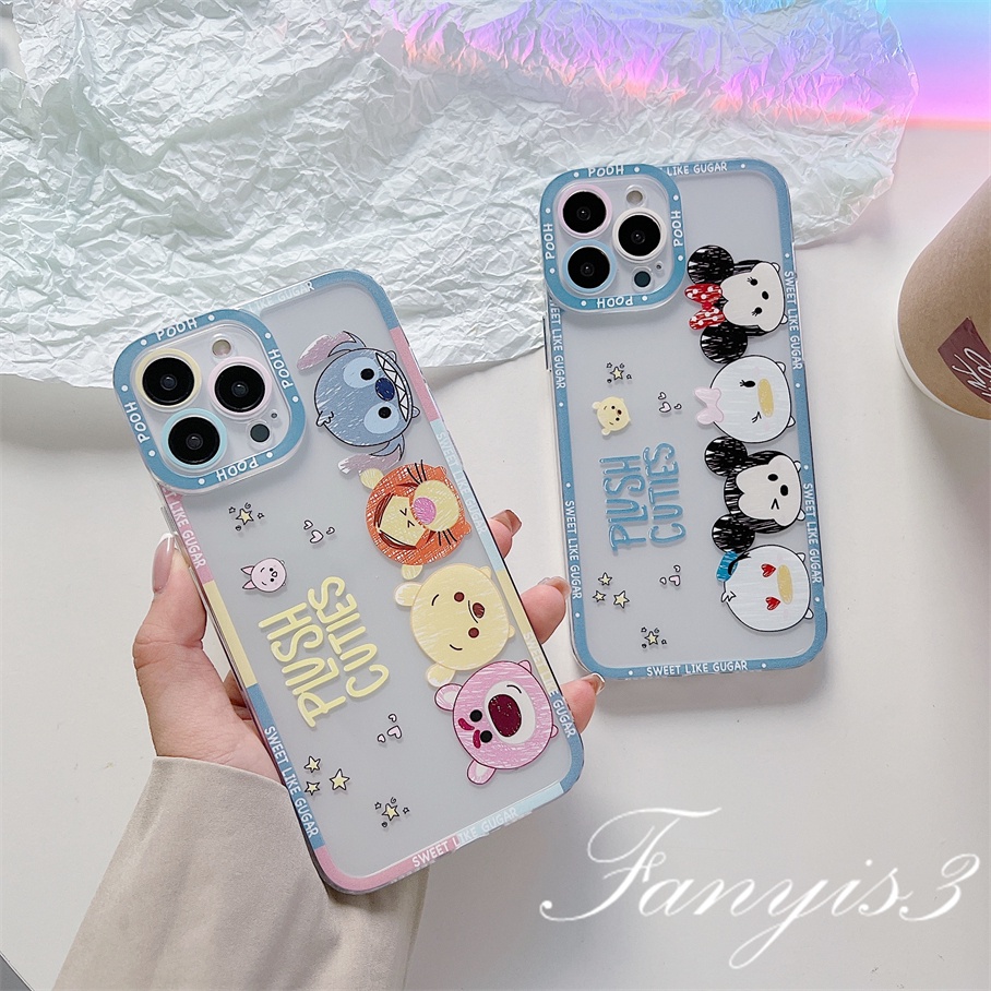 Samsung A14 A34 A54 M14 A04 A04s M23 A03 A13 A23 A33 A53 A73 A03s A02 A12 A22 A52 A72 A32 A51 A71 A50 A50s A30s A30 A20 A21s A31 A11 M53 Cartoon Mickey Mouse Bear Phone Case TPU Clear Soft Cover