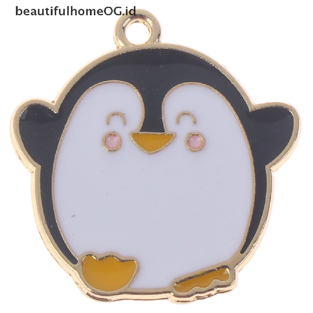 10pcs / set Liontin enamel Desain Kartun penguin charms Untuk Membuat Perhiasan