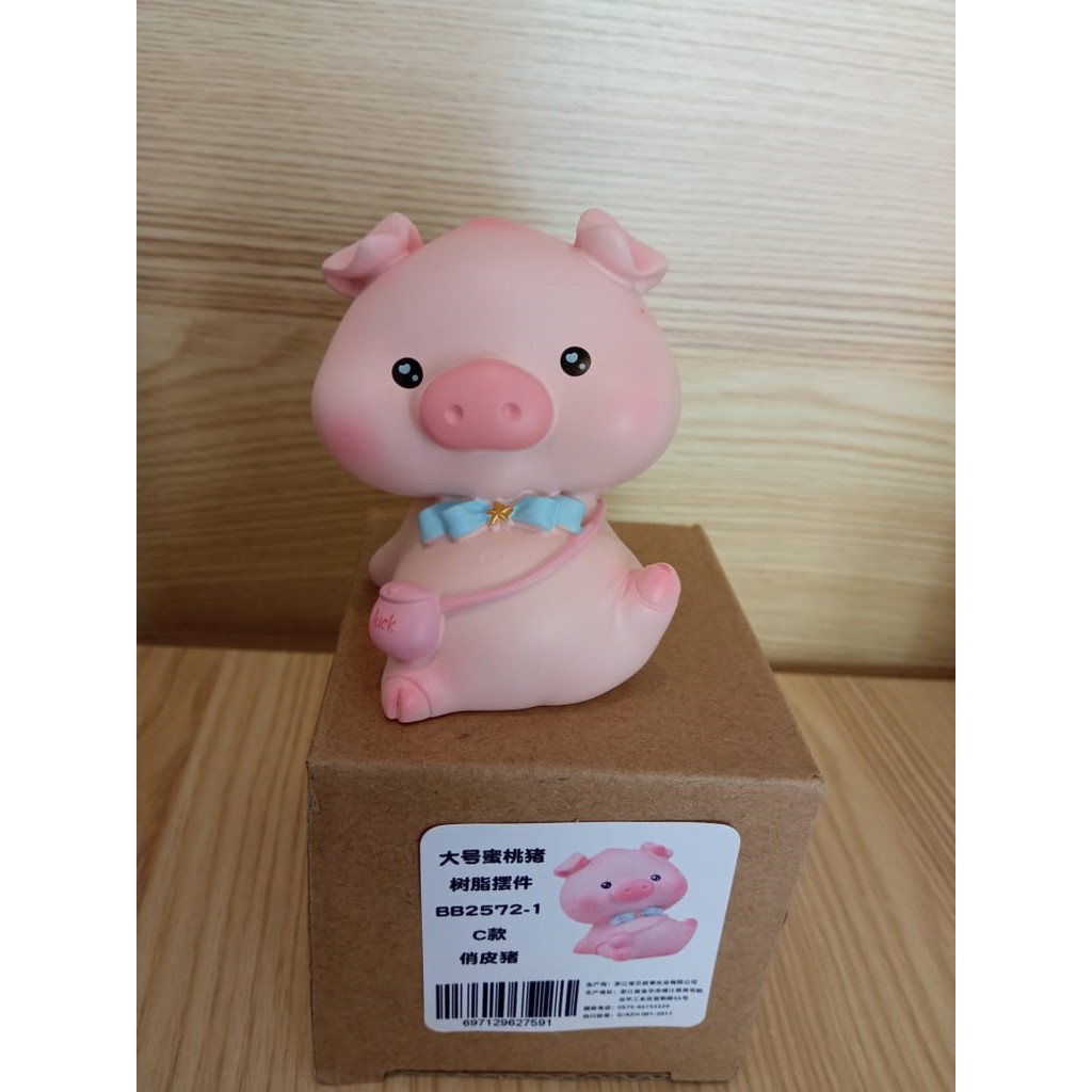 Pajangan Mobil Bobble Head Lazy Pig Babi Pajangan Meja Dashboard Mobil