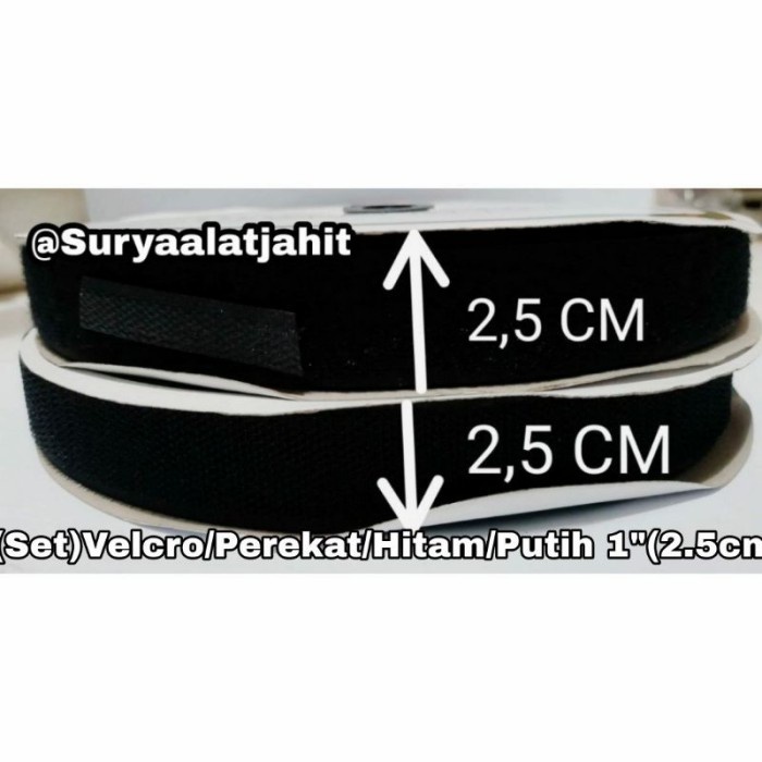 

Produk Unggulan Velcro/Perekat Set 1" (2.5Cm) Hitam/Putih Gilaa!!!