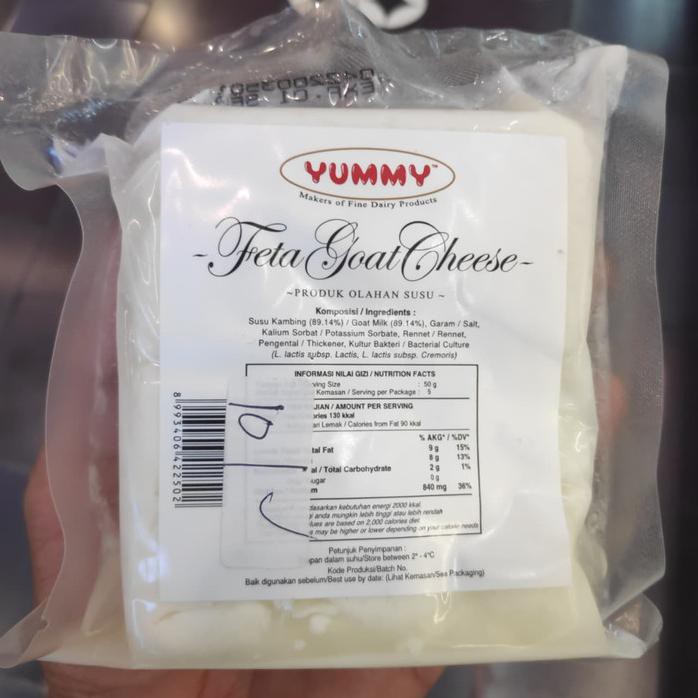 

YUMMY FETA GOAT CHEESE KEJU FETA DARI SUSU KAMBING 250GR