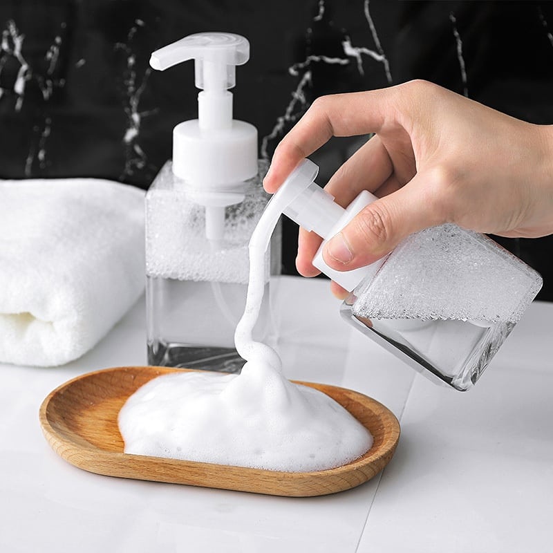 (SNAPCORNER) PET Refill Foam Pump Bottle Soap Dispenser Refillable Botol Sabun Cair Busa 250 ML