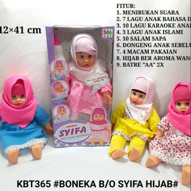 KBT365 Mainan anak boneka Syifa hijab