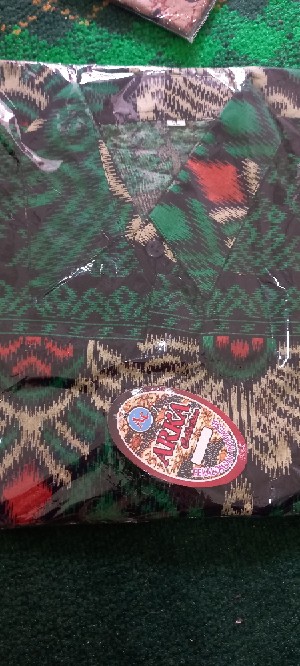 Bswart Batik Jumbo Hrb026 Kenongo Hem Pendek Padi Pekalongan M L Xl Batik Pria Murah Modern Grosir