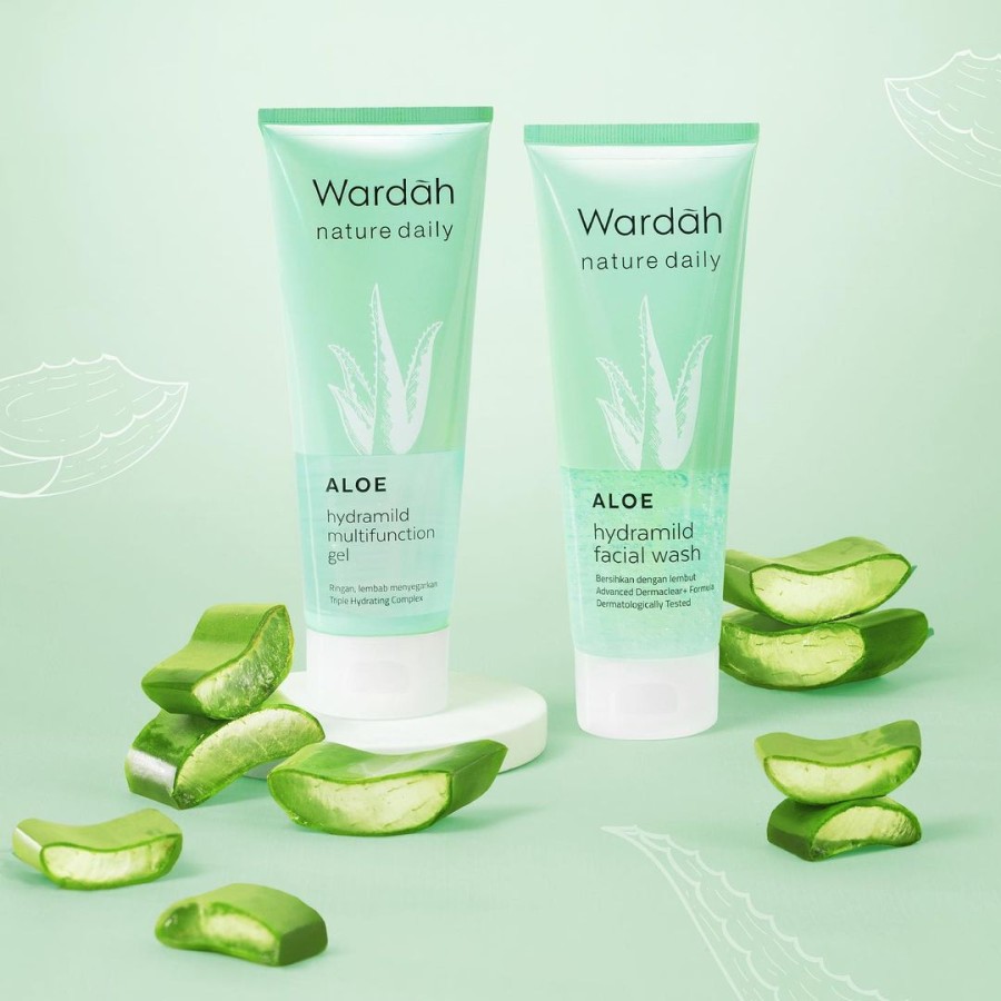 ✿ MADAME ✿ WARDAH NATURE DAILY SERIES ALOE MULTI GEL FACE WASH MOISTURIZER ORIGINAL