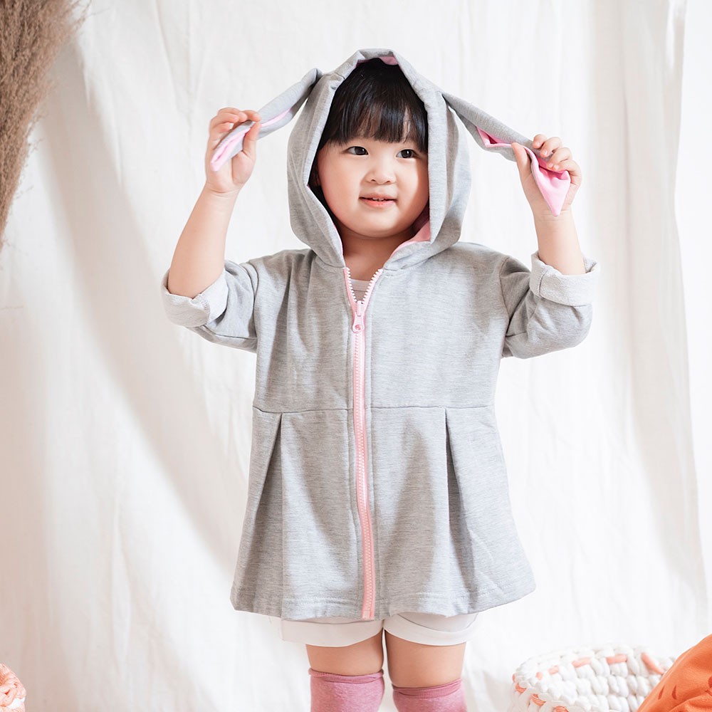 

Pop Kidswear Bunny Jacket Misty - Jaket Anak Kelinci Warna Abu