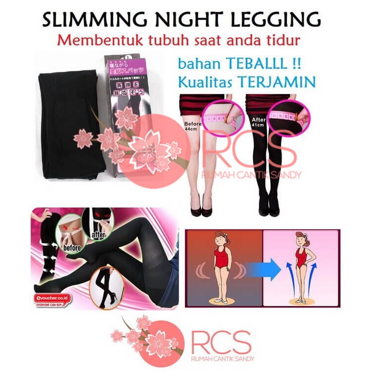 SLIMMING NIGHT LEGGING ~SLIMING LEGING ~Mengecilkan Paha ~ BAHAN TEBAL