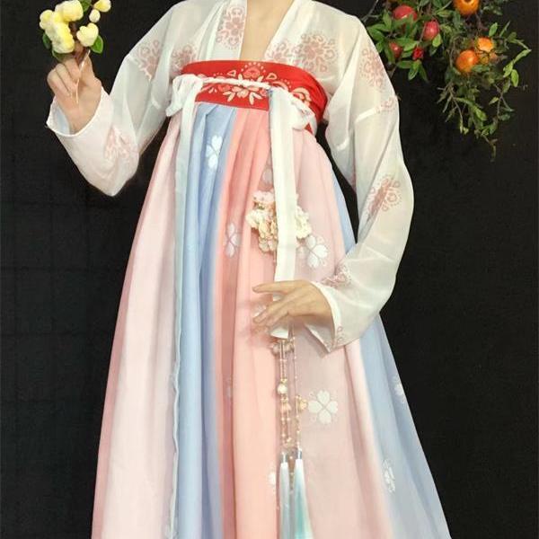 Hua Yiyi original women's Han Chinese clothing [Jinxia] Tang system recovery Women's Han Chinese clo