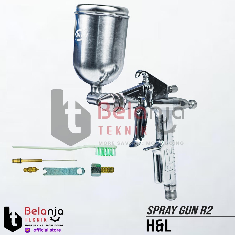 H&L HL Spray Gun R2 Semprot Cat Tabung Atas Stainless Steel