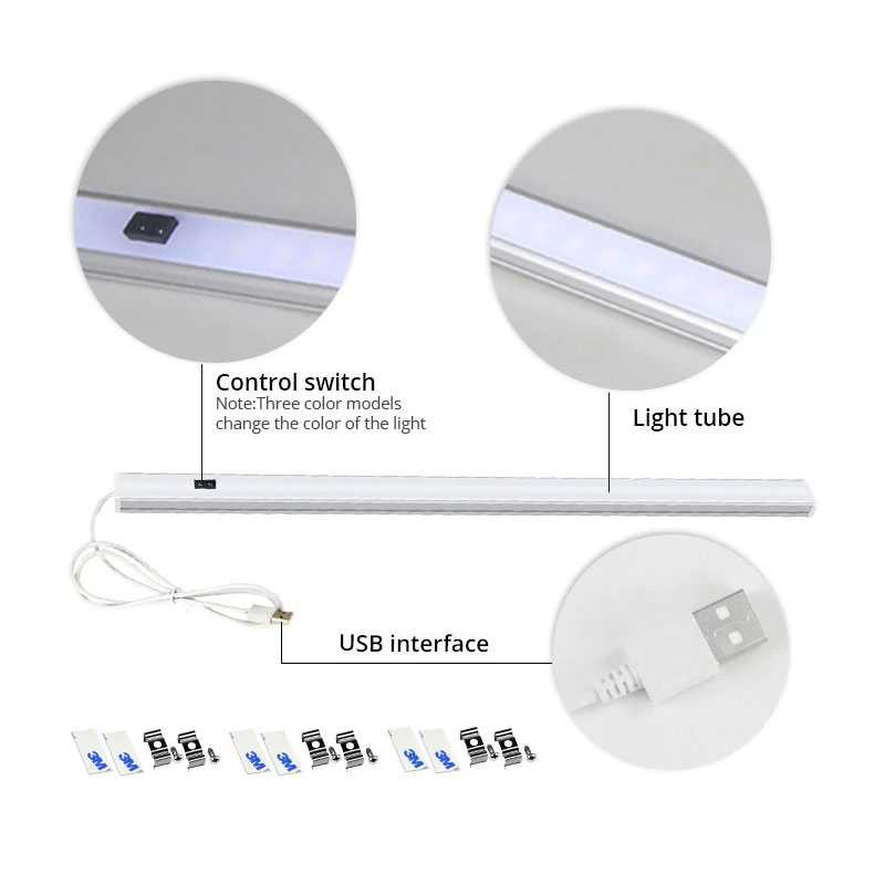 TD - CGH AIMENGTE Lampu LED USB Sensor Deteksi Cahaya Under Cabinet 50CM D2835