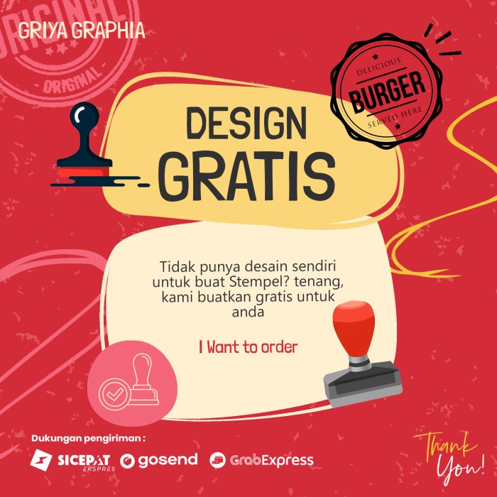 

MENYURAT-SURAT- STEMPEL FLASH OTOMATIS DESAIN CUSTOM - KECIL 1 WARNA -SURAT-MENYURAT.