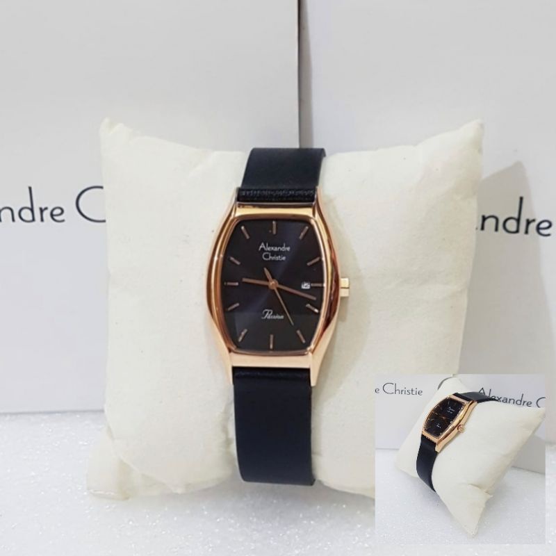 Jam Tangan Alexandre Christie Wanita AC 2939 Black Rosegold Alexandre Christie Wanita Original