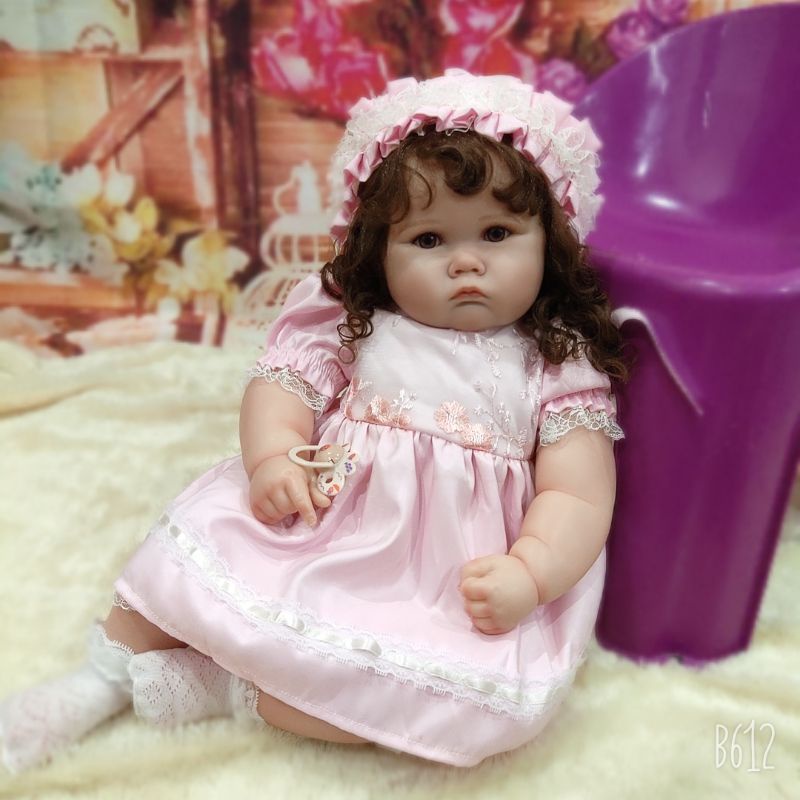 Ready Boneka Bayi Reborn Silikon Gendut cewek 60 cm Premium