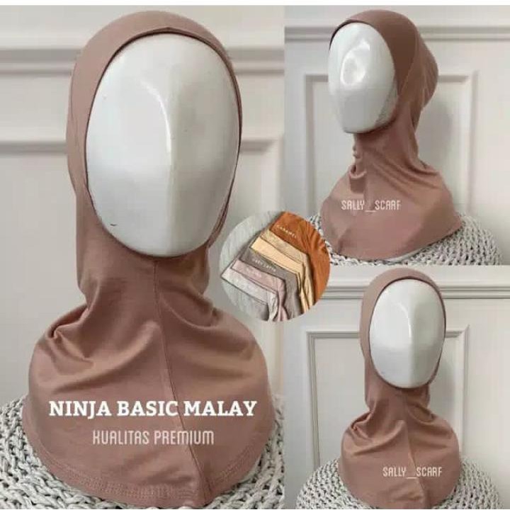 Inner Ciput Ninja Antem Anti Budeg Daleman Hijab Bergo Malay Jersey Premium Polos Anti Tembem Adem