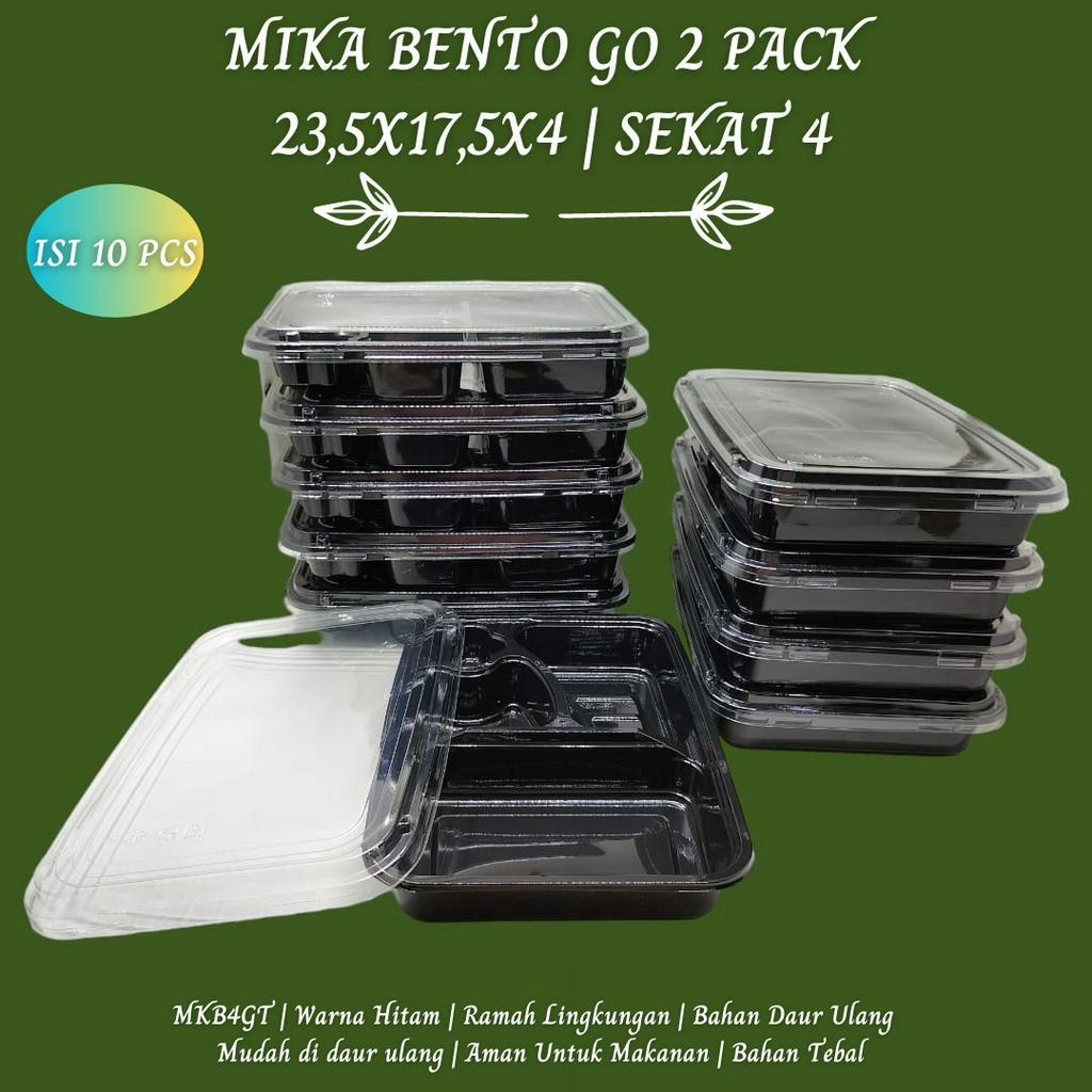 Mika Bento Sekat 4 Partisi Bento (Isi 10 Pcs-MKB4GT)