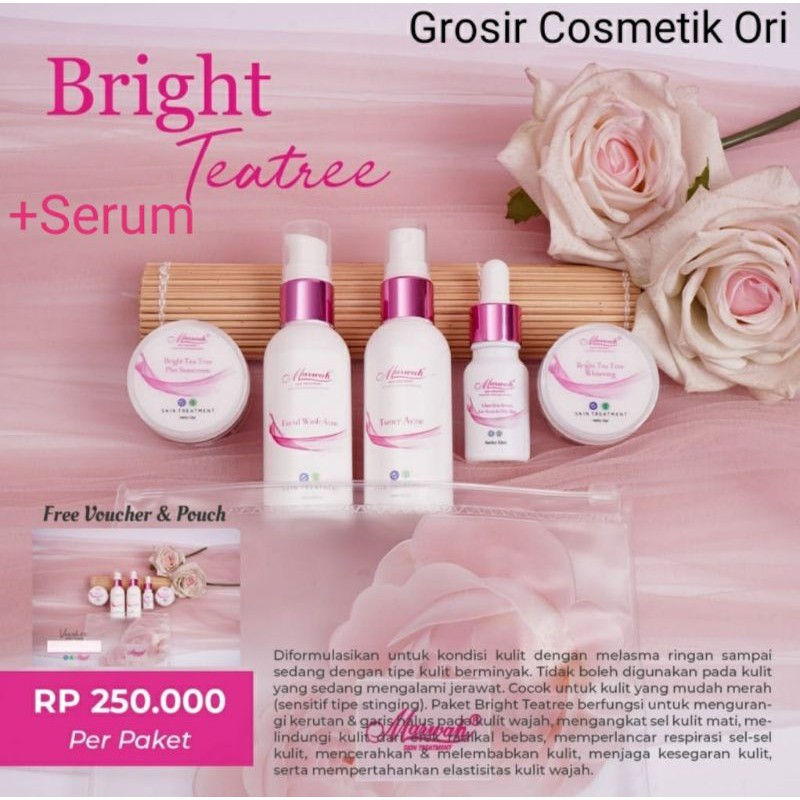 Marwah skincare bright tea tree / +serum / free cream
