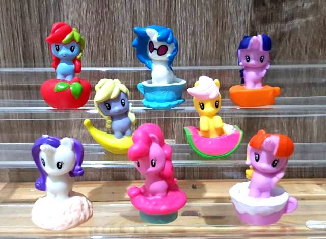 topper mainan karet little pony  cup hiasan kue ulang tahun 4cm pajangan mobil