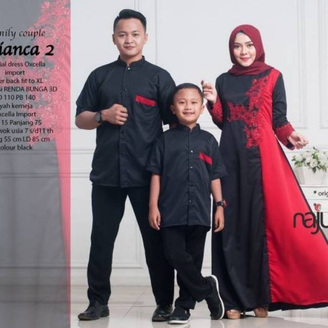 40 Trend Terbaru Model Baju  Gamis  Couple Ayah  Ibu Anak  