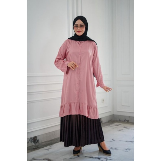 OZ018 Atasan tunik cantik wanita terbaru premium rayon lembut dan nyaman by ozora