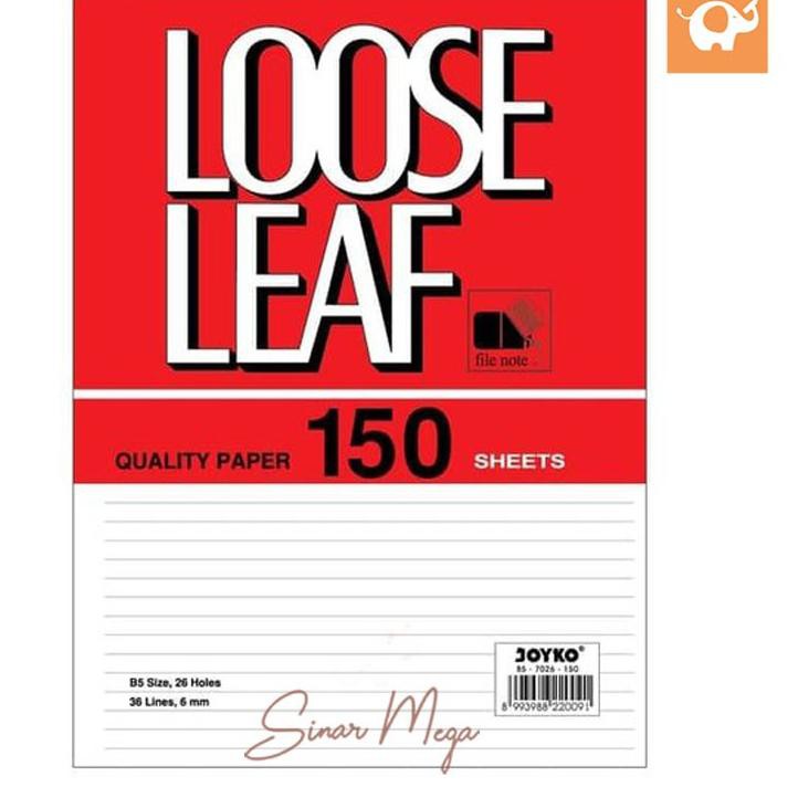 

DA Joyko isi Loose Leaf B5 7026 150 sheet / Refill Binder 26 ring DA 9JD