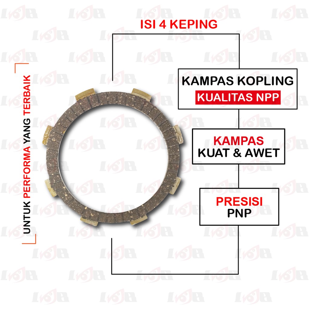 NPP Kampas Plat Kopling Supra X Fit Honda Clutch 4 Lembar