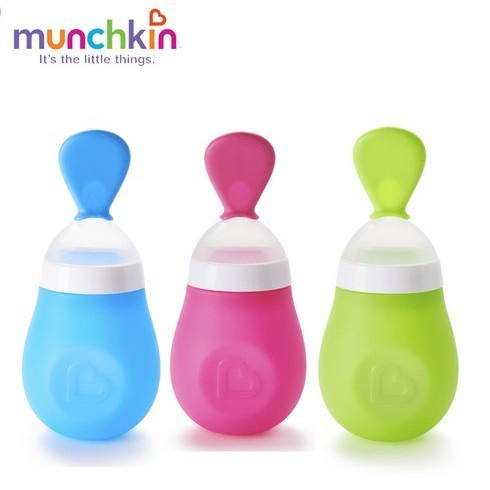 Munchkin Squeeze Spoon / Botol Sendok Silicone Bayi 4m+ (Tersedia varian warna)