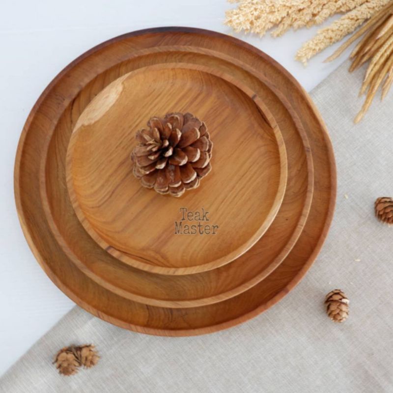 Piring kayu,piring kayu jati