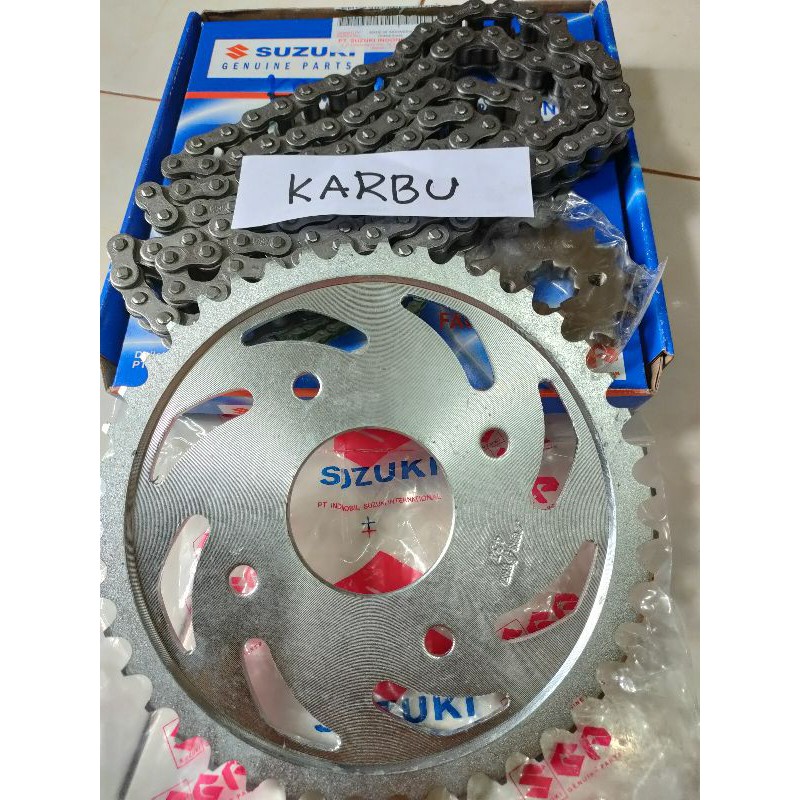 Gear set rantai satria Fu karbu